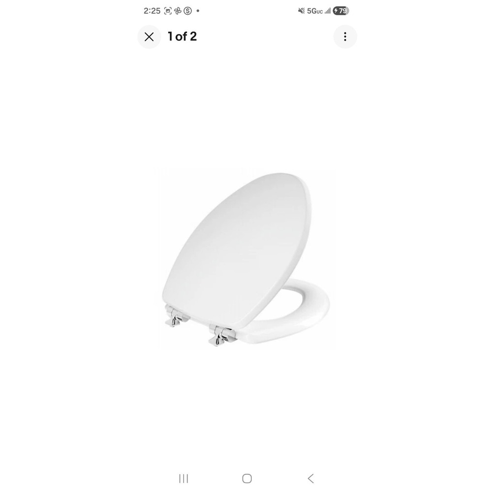 Mayfair By Bemis 126CHSLA 000 Benton Elongated Wood Toilet Seat, White Enamel,